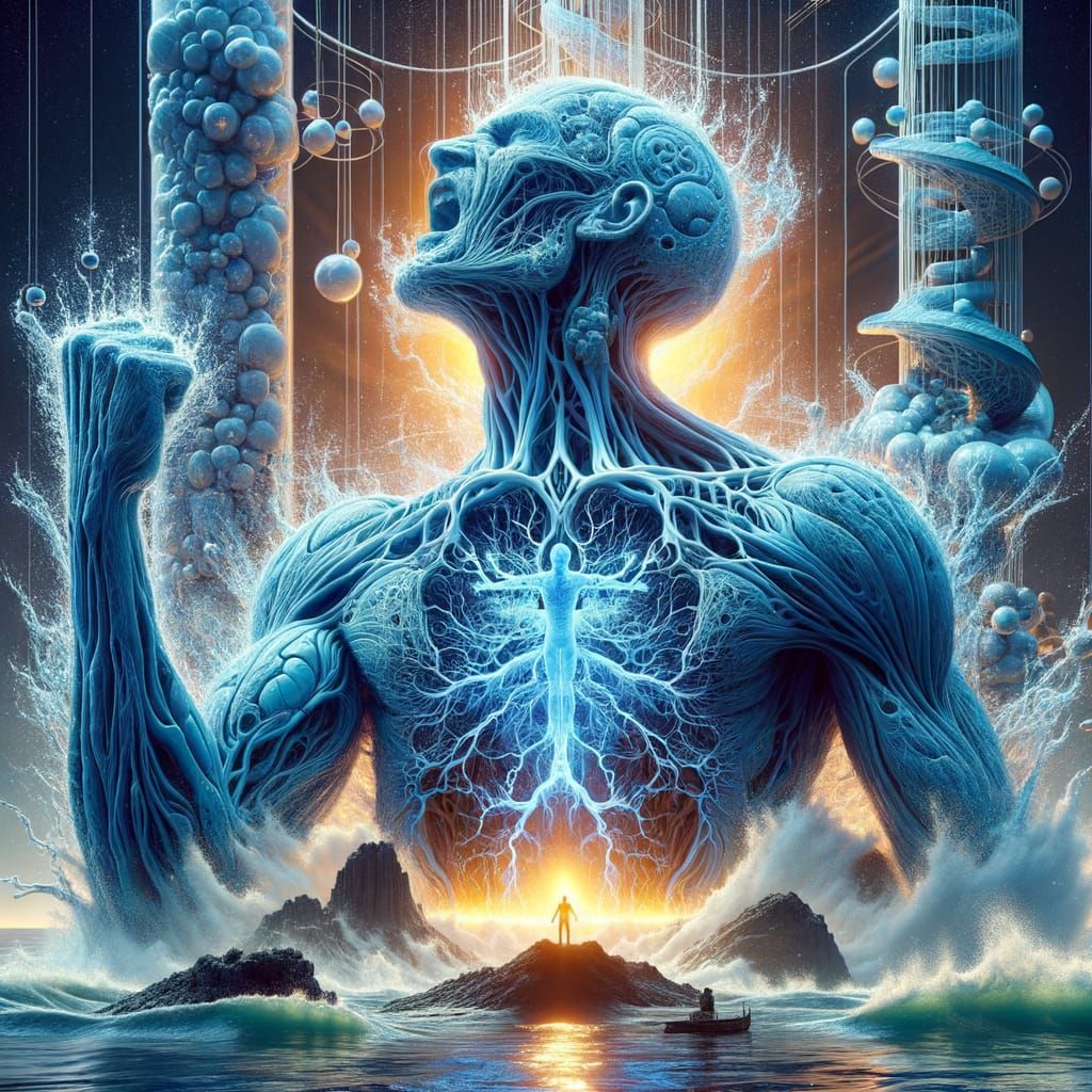 Holographic Anthracite Humanoid with Neural Network