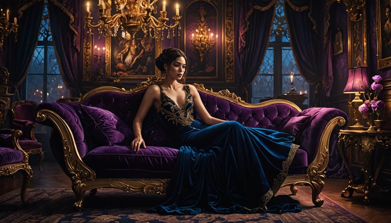 Mystical Boudoir: Dark Fantasy Concept Art