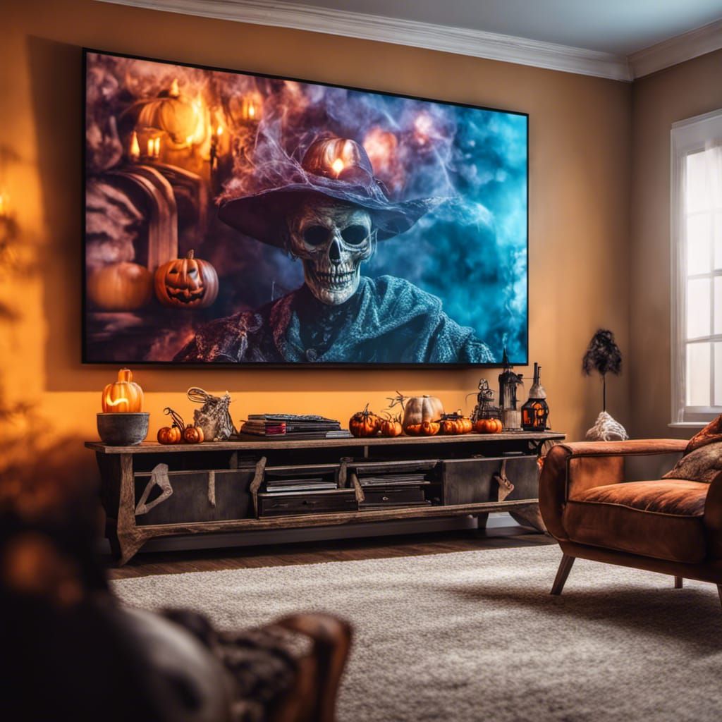 Hyperrealistic Halloween Scene in Sharp Focus