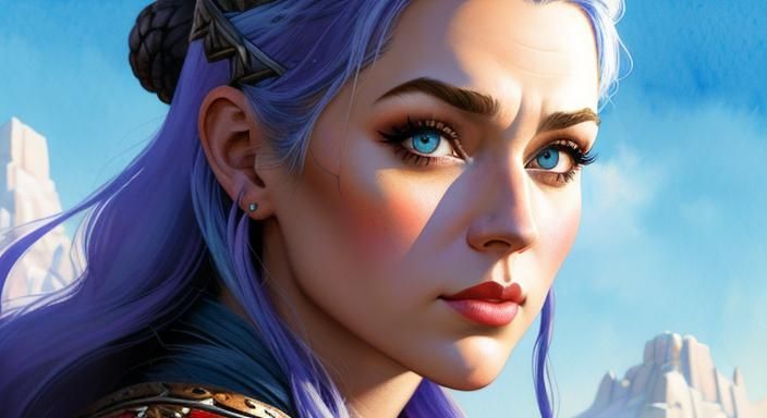 Female Viking at Ancient Shoreline