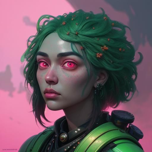 Giant Strawberry with Googly Eyes in Hyperrealism