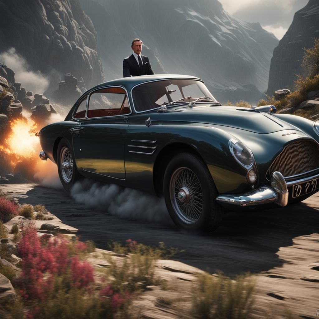 James Bond 007 Action Scene: Detailed Matte Painting