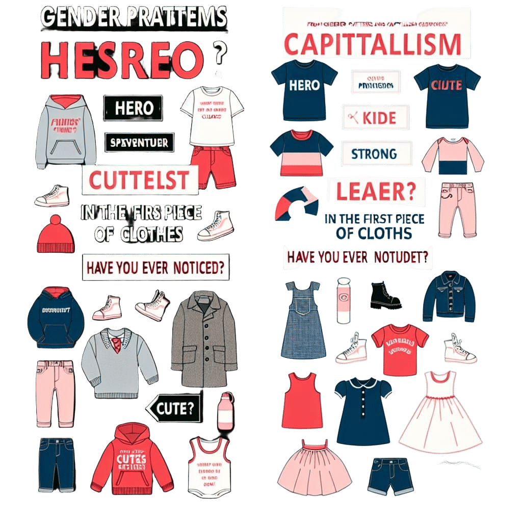 Gender Stereotypes in Children's Clothing Poster Design