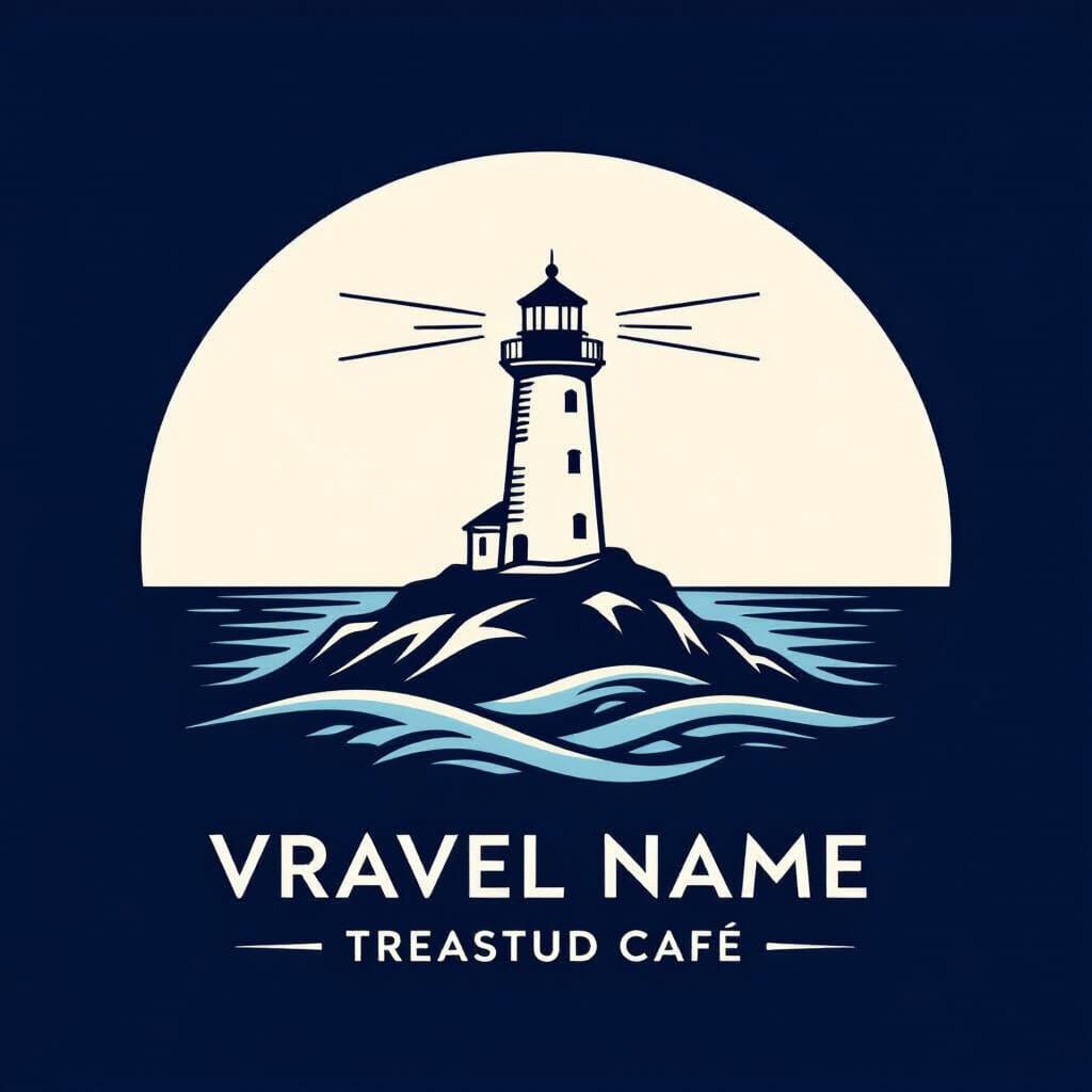 Minimalist Vintage Lighthouse Logo Design