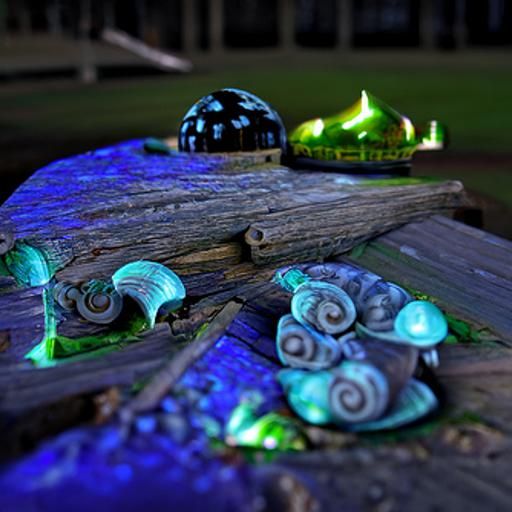 Glowing Mushrooms and Snail Shells in 3D