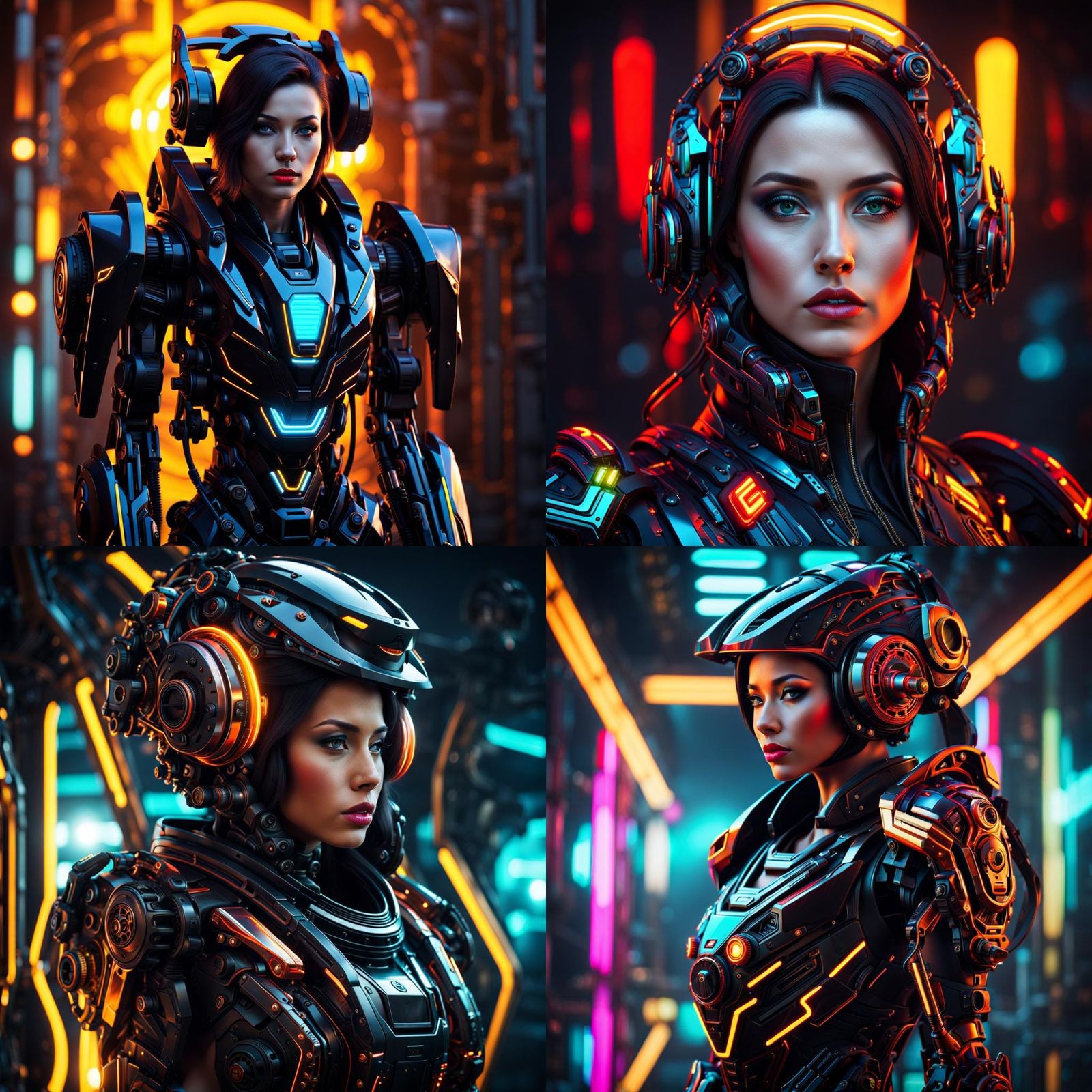 Futuristic Cyborg Woman