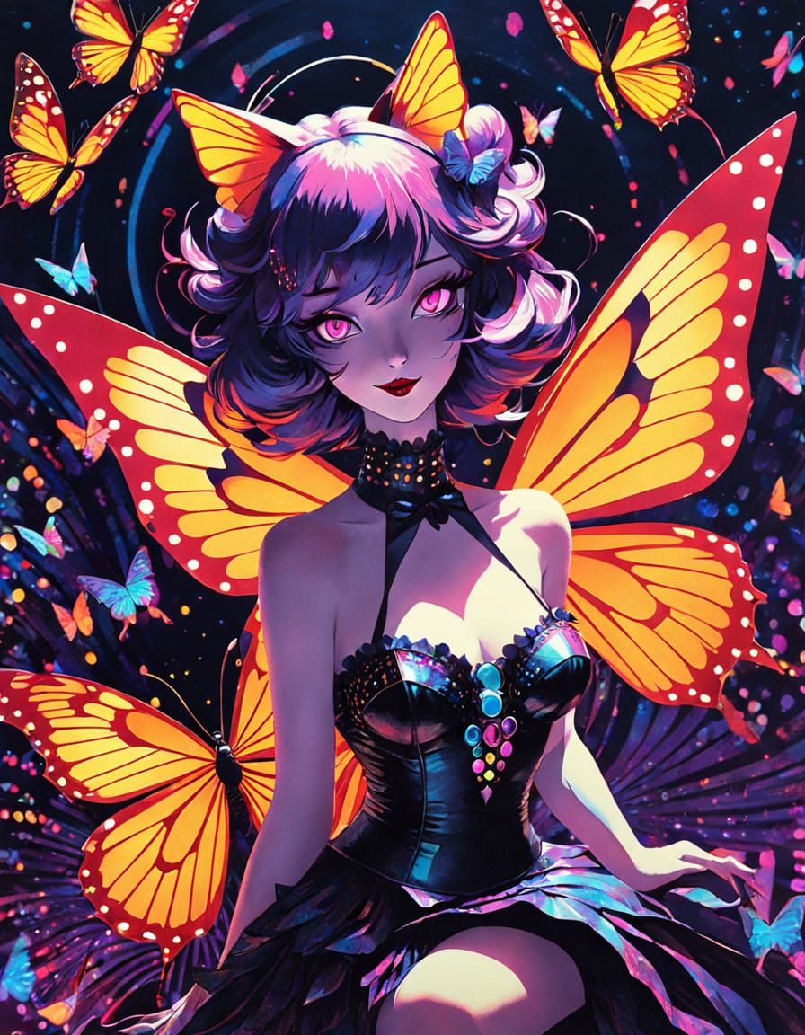 catgirl, clowncore, matte