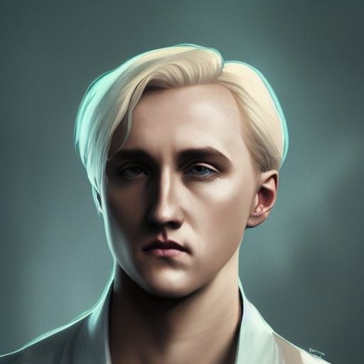 Draco Malfoy Portrait in Art Nouveau Style