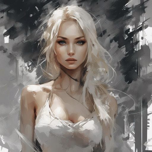 Stunning Portrait of a Tatar Girl in Splash Art Style