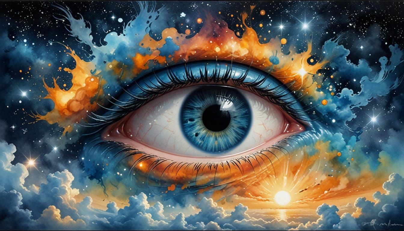 Stylized Oil Painting of Girl in Autumn Scenery