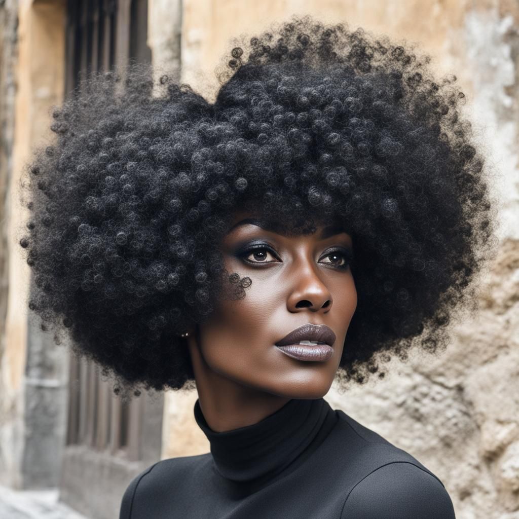 Victorious Woman After Battle in Destroyed City