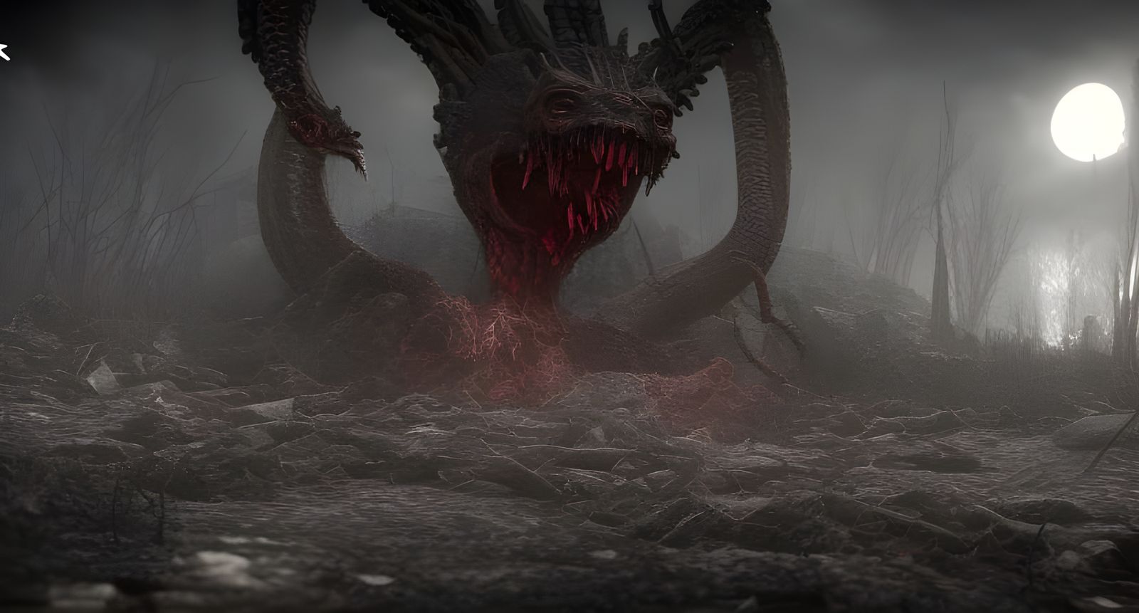 Post-Apocalyptic World Destroyed by Dark Deity: Digital Art