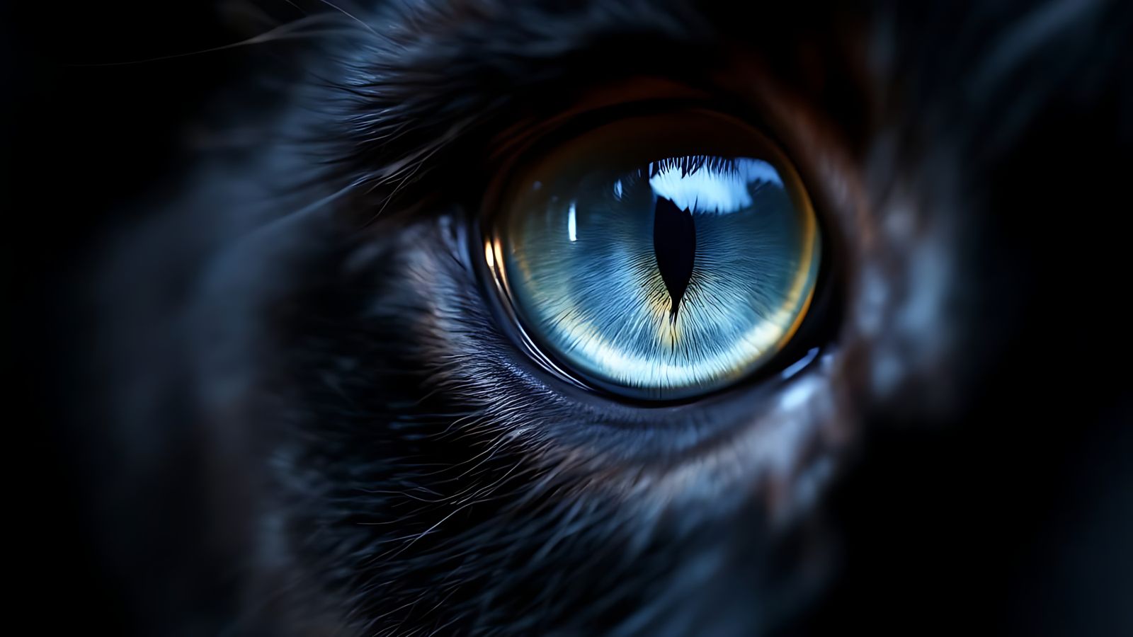 Realistic Black Panther Cub Eye in Vivid Detail