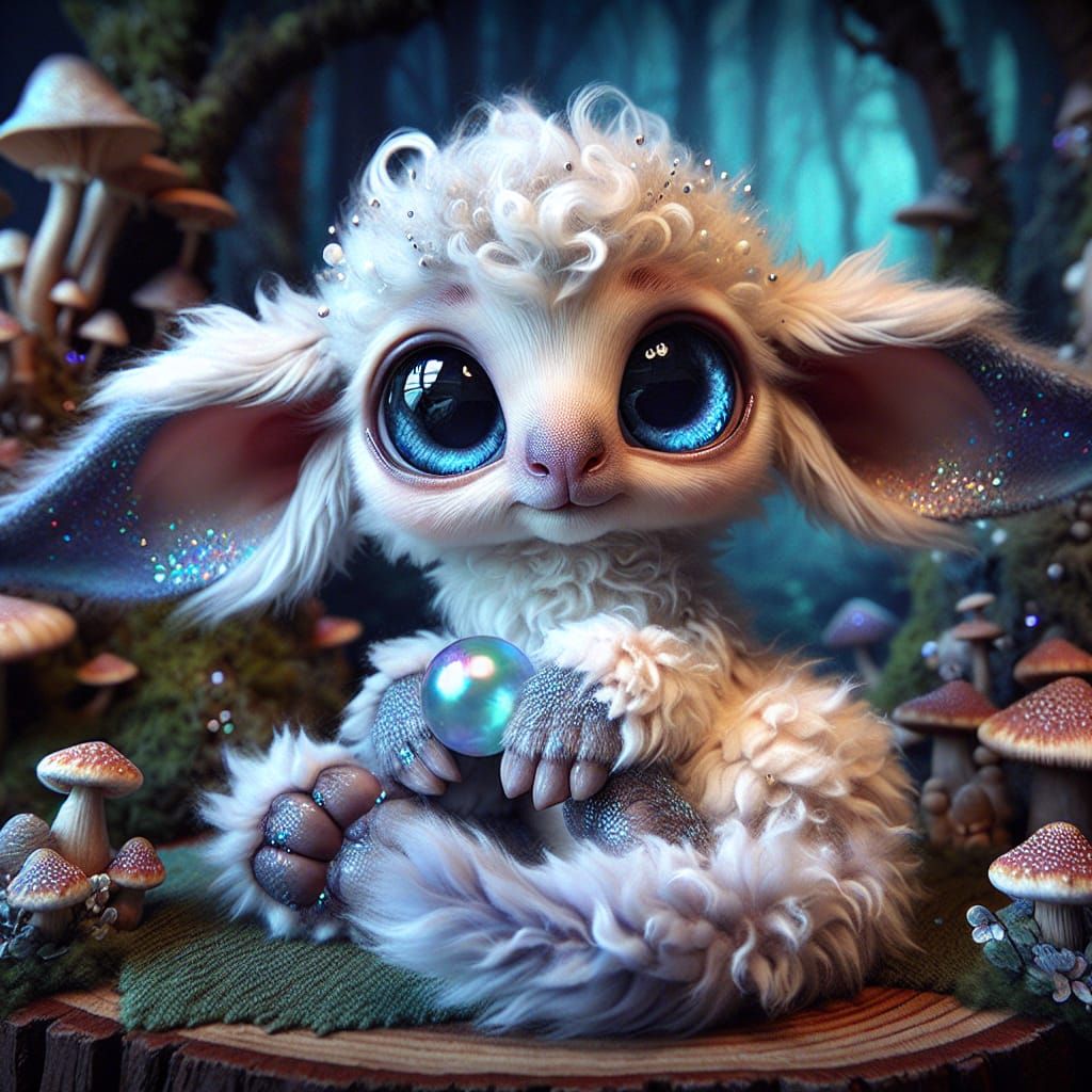 Enchanted Unicorn Dragon Hybrid with Magical Glow