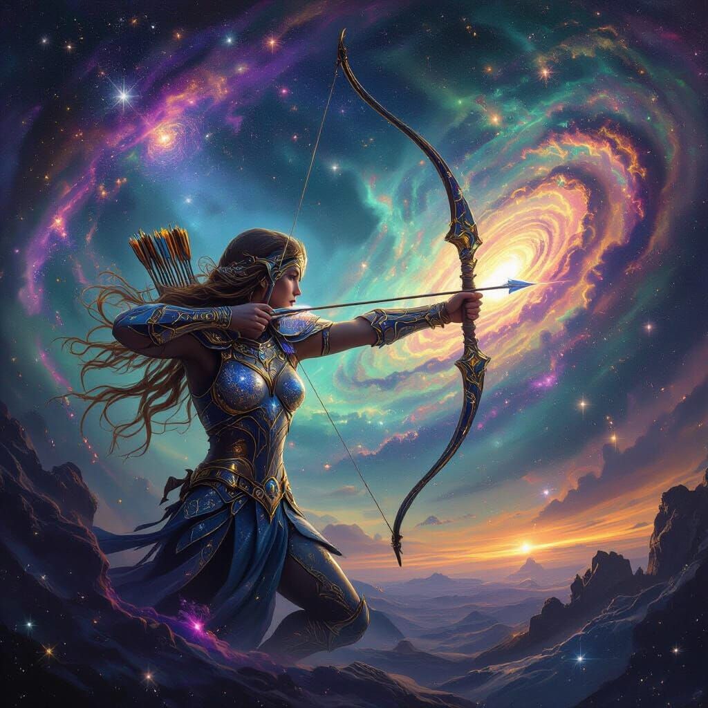 Celestial Archer Aims Supernova Arrow at Distant Galaxy