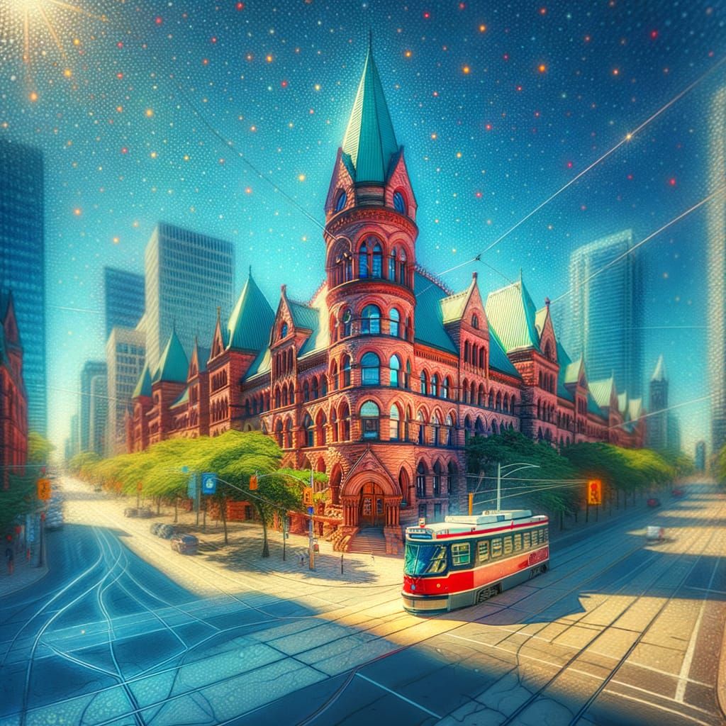 Queen's Park, Toronto: Impressionist View with Streetcar