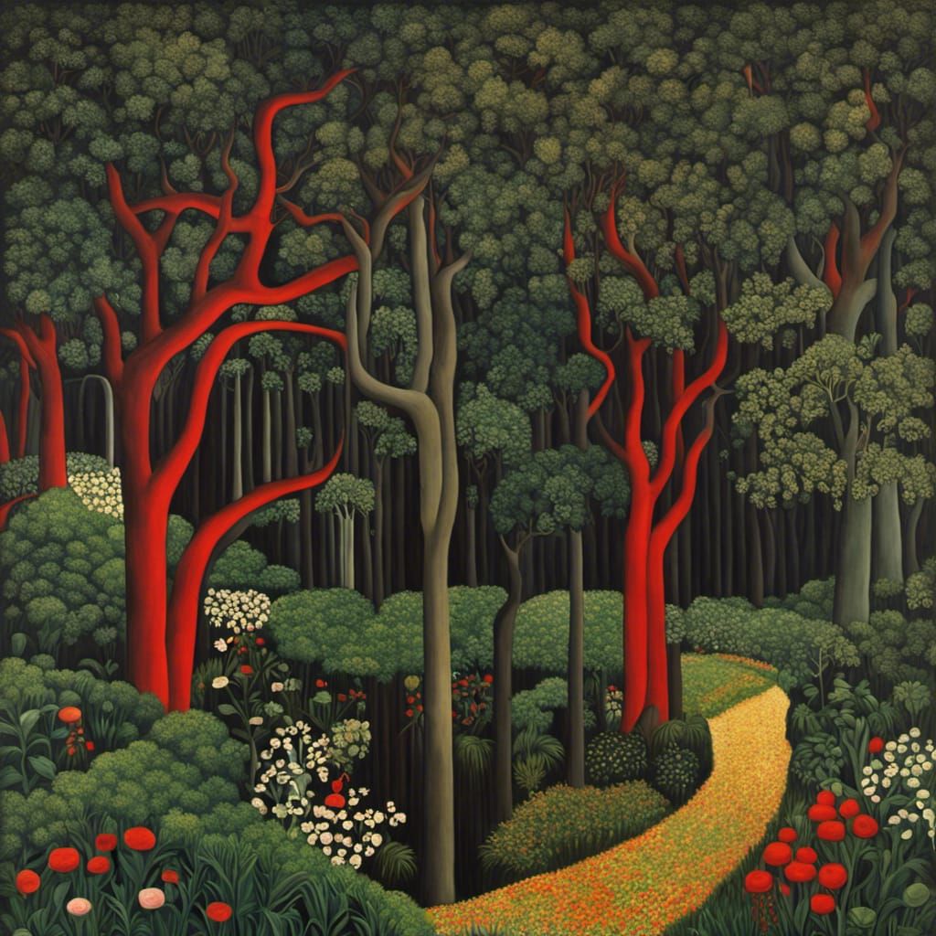 Photorealistic Fractal Landscape in Bold Vivid Colors