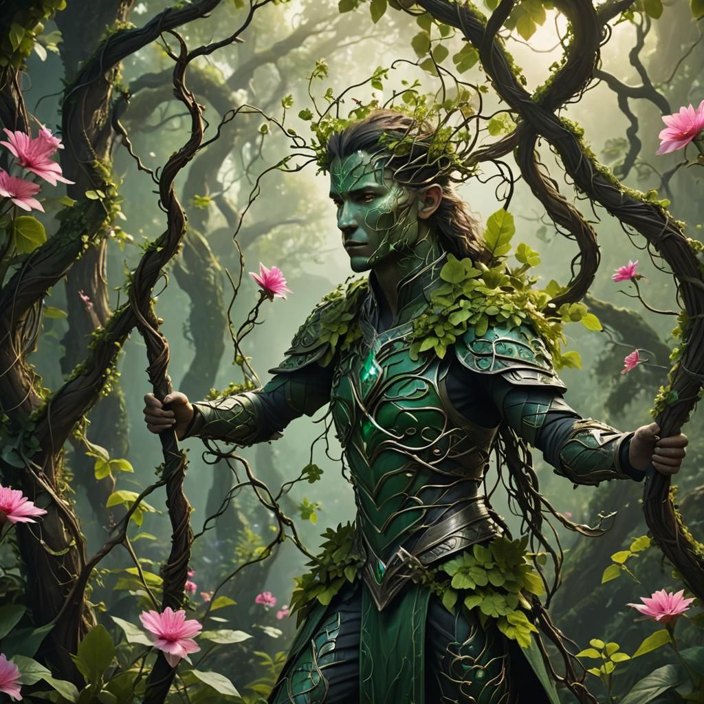Entwined Vine Figure in Organic Fantasy Art
