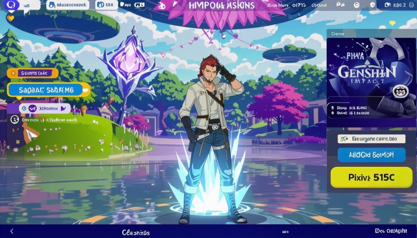 Athletic Man with Plicometer in Anime 3D Style