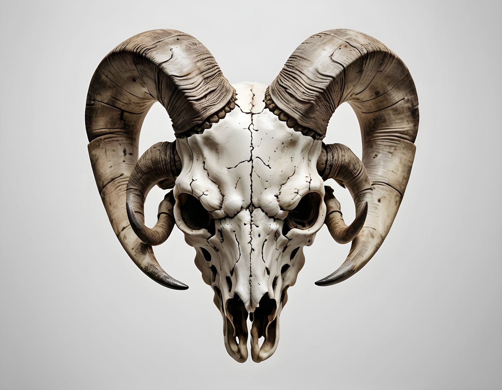 Ram Skull in Monochromatic Isolation