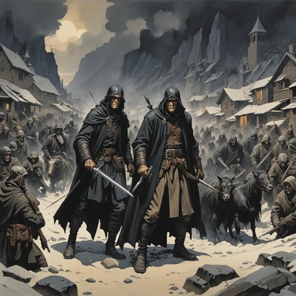 Epic Grimdark Fantasy Illustration