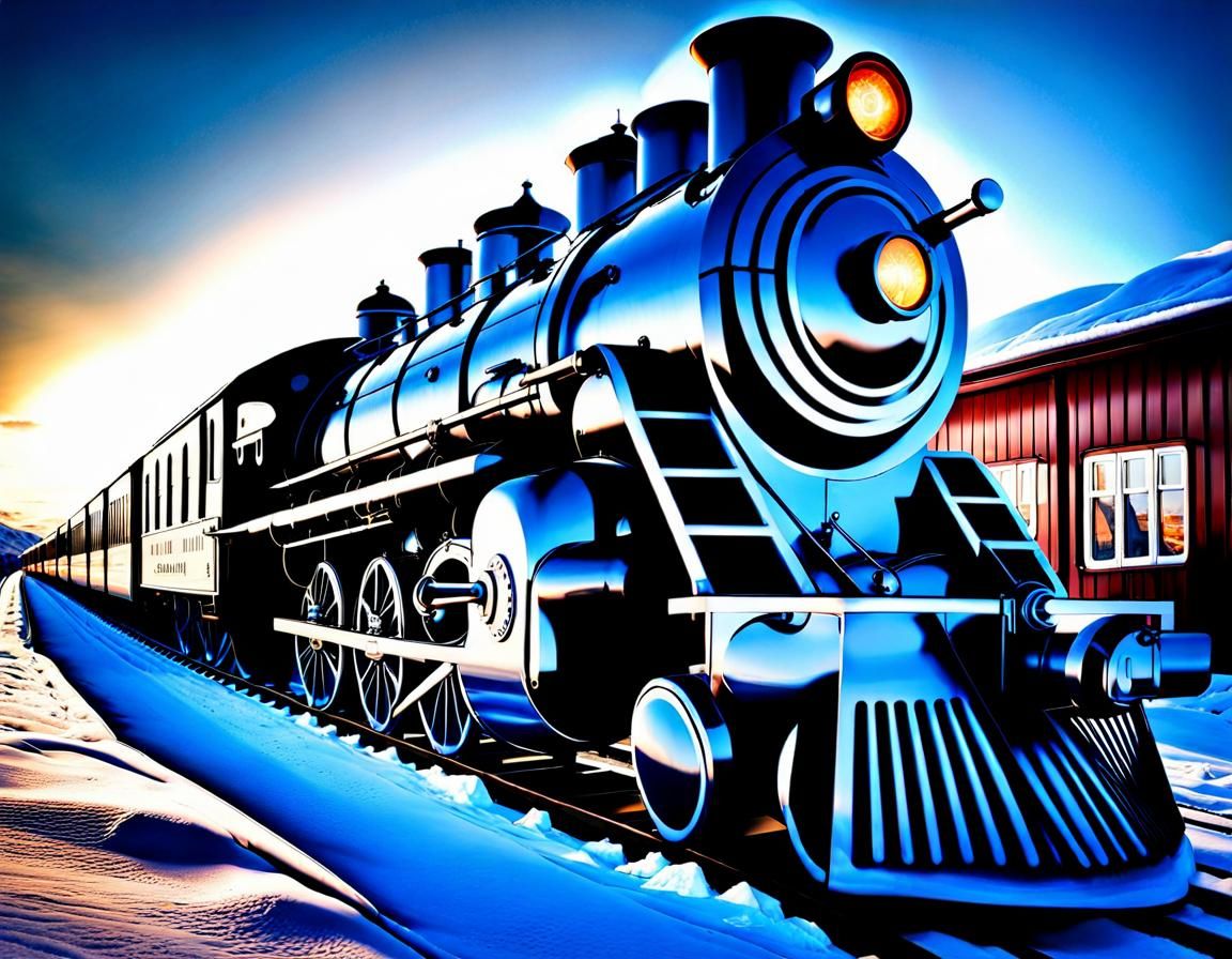 A Wonderful gorgeous winter landscape in Iceland, due to the bright noontime sun- icicles hanging attached to a train st...