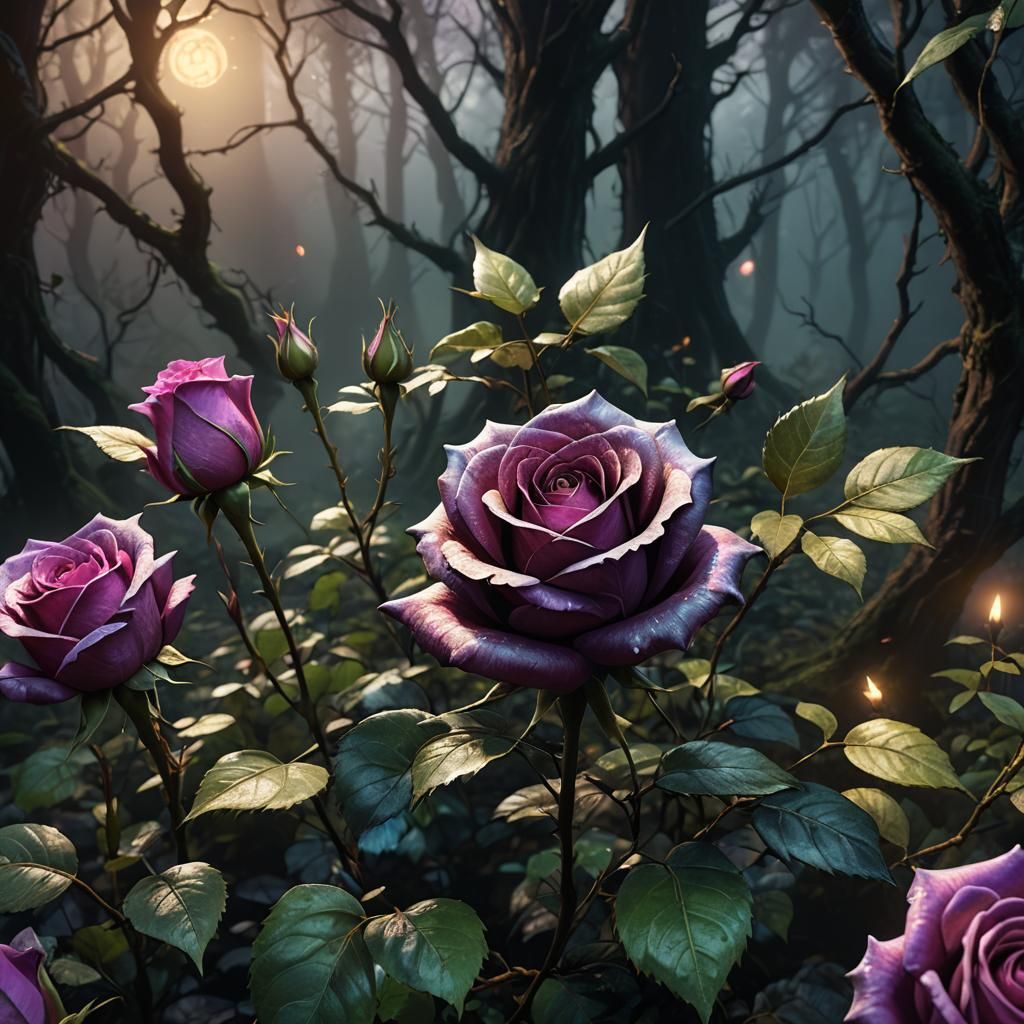 Eerie Rose: Dark Fantasy Concept Art in 8K