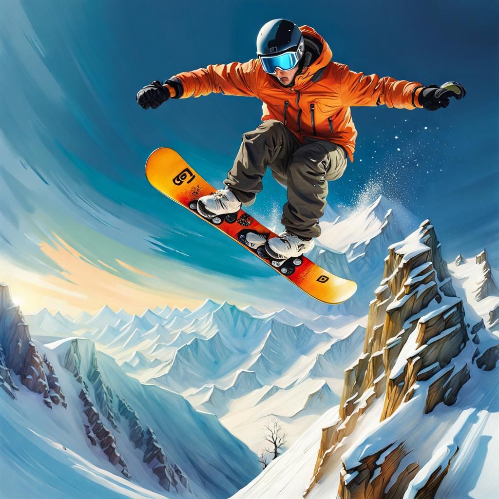 Snowboarder Mid Air