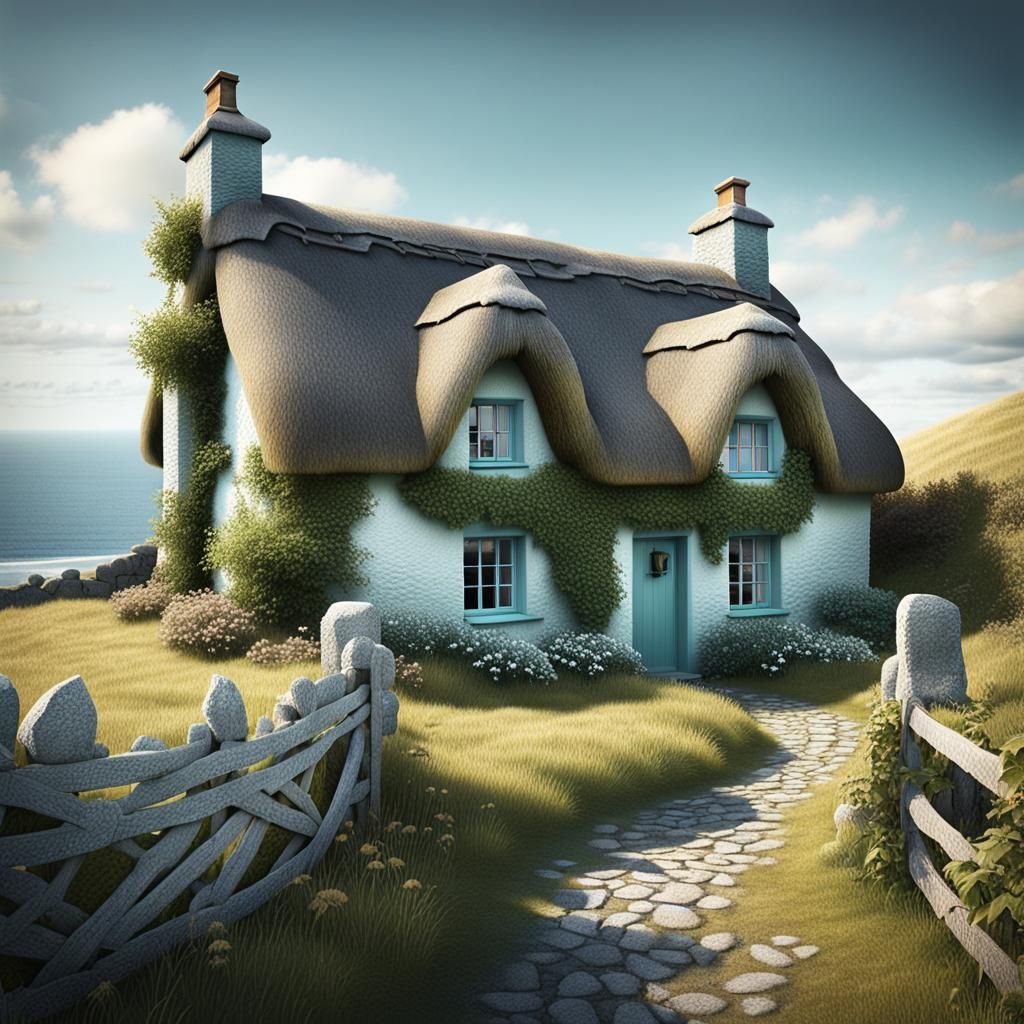 Irish Thatch Cottage with Ocean View