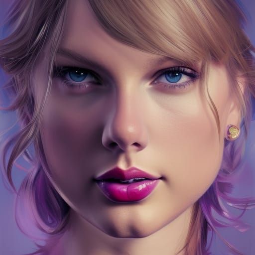 Taylor Swift Portrait in Hyperdetailed Art Nouveau Style
