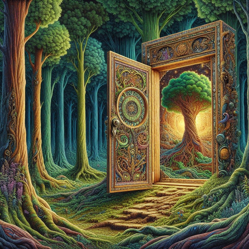 Portal to Exotic World in Forest