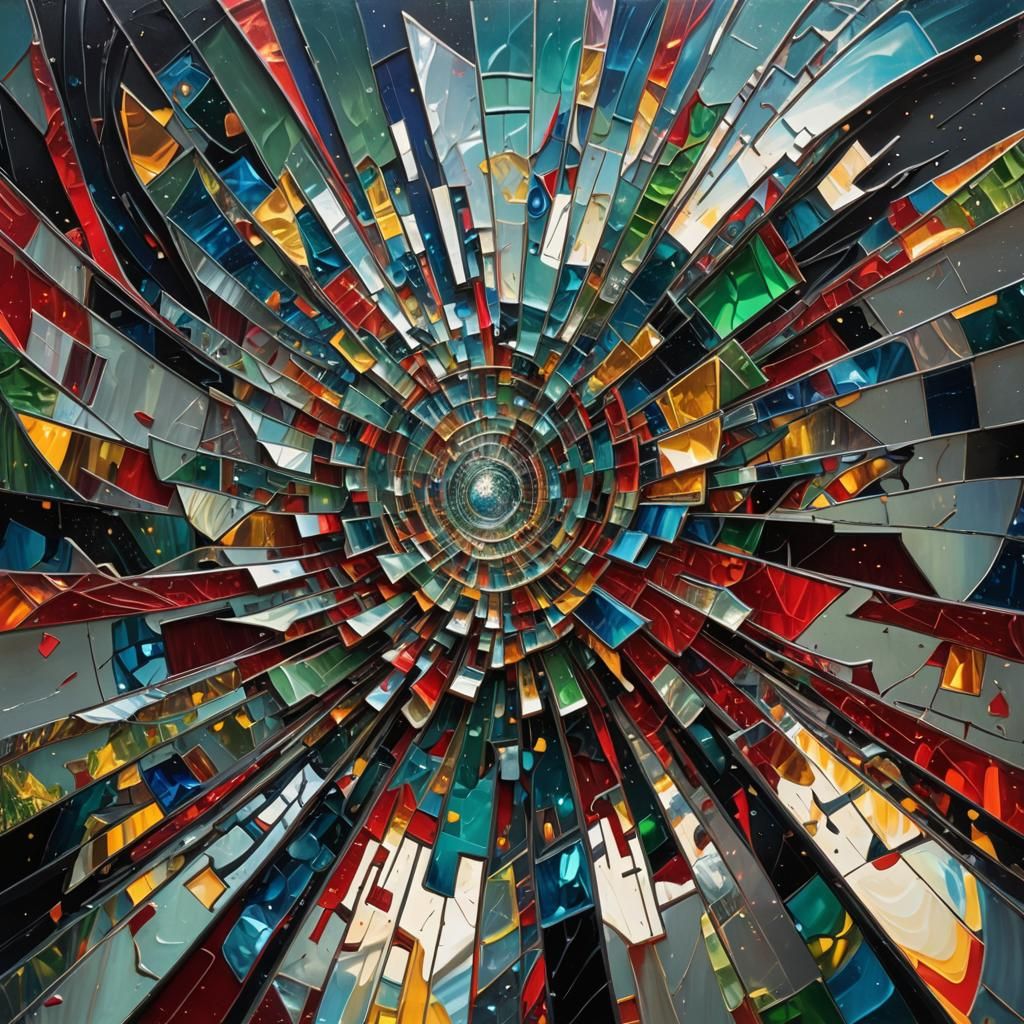 Fractal Galaxy of Shattered Mirrors in 3D