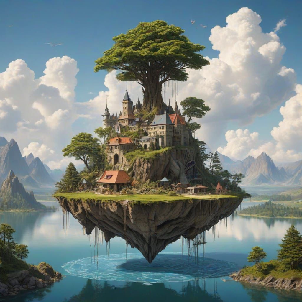 Constructivist Floating Island Art