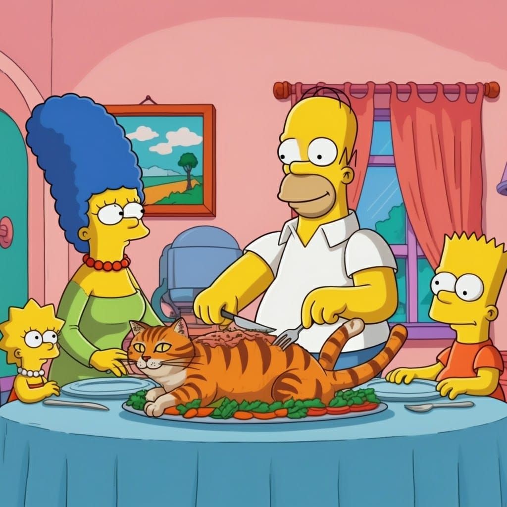 The Simpsons Family Dinner with a Twist