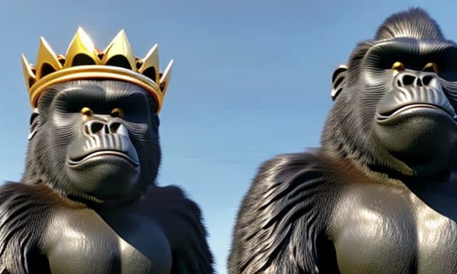King Kong with Golden Crown in Ultra-High Definition