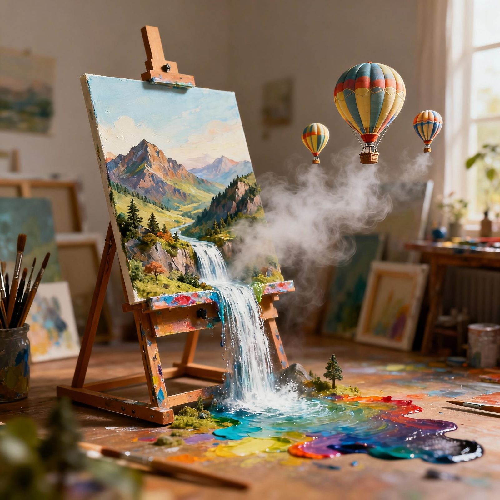Art Escapes Painting: Surreal Landscape Floods Studio