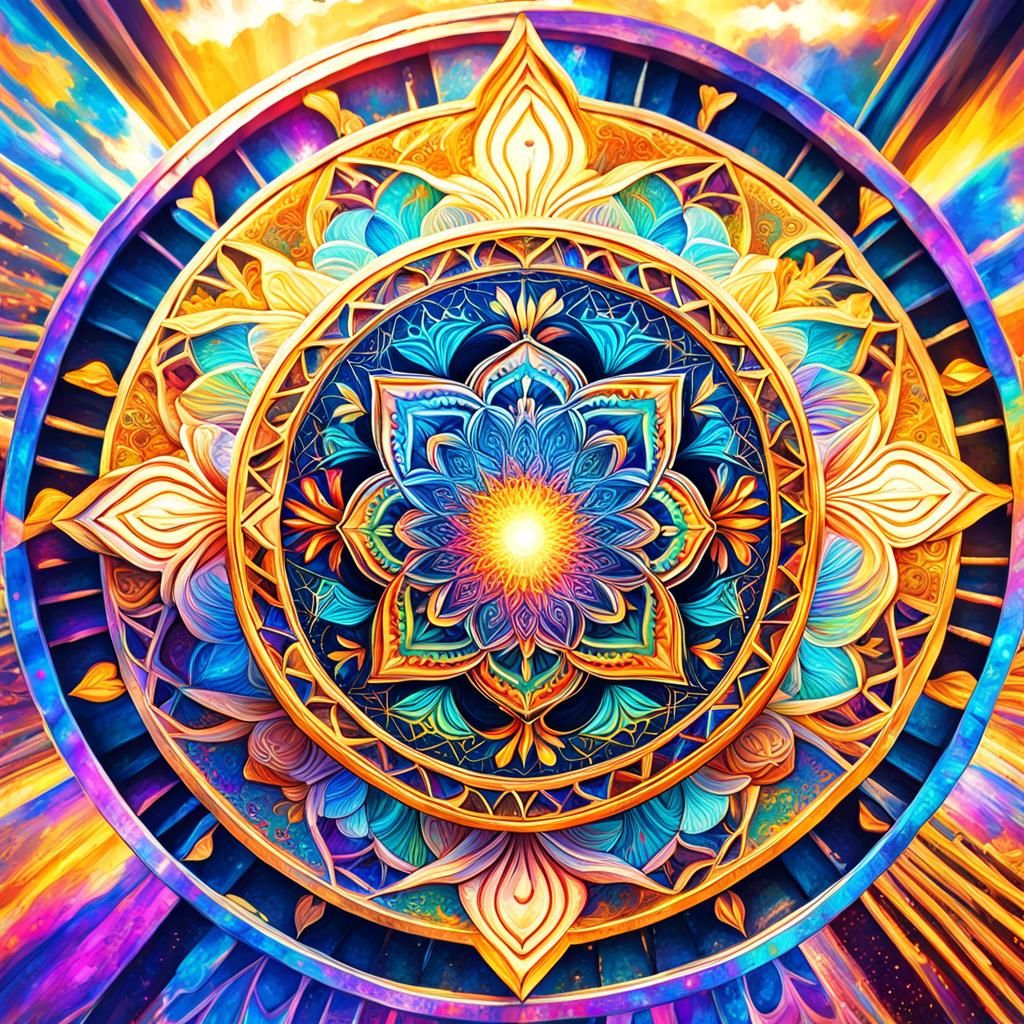 Colorful Cosmic Mandala of Love and Energy