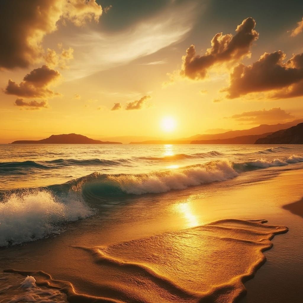 Cyanotype Seascape with Blue Gradient