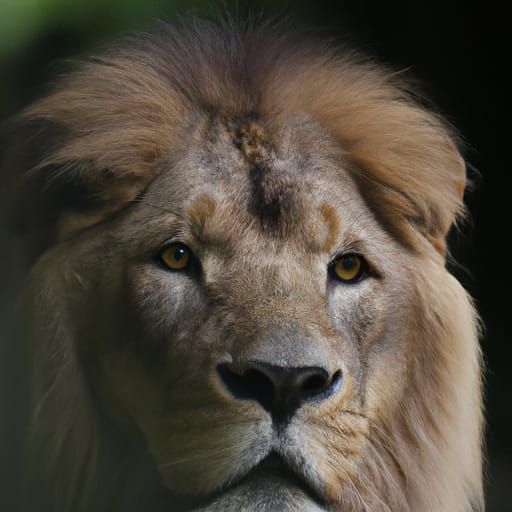 Sabre-Toothed Lion Portrait in Professional Photography Styl...