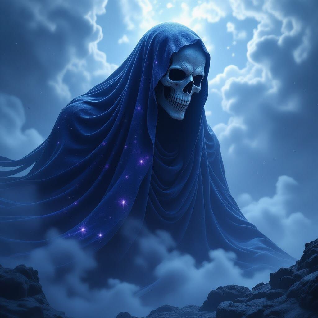 Cosmic Entity in Swirling Starlight, Hyperrealistic Style