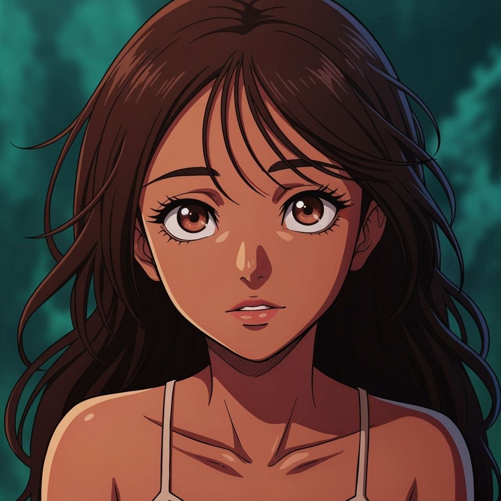 Ethereal Indian Girl in Manga Scan Style