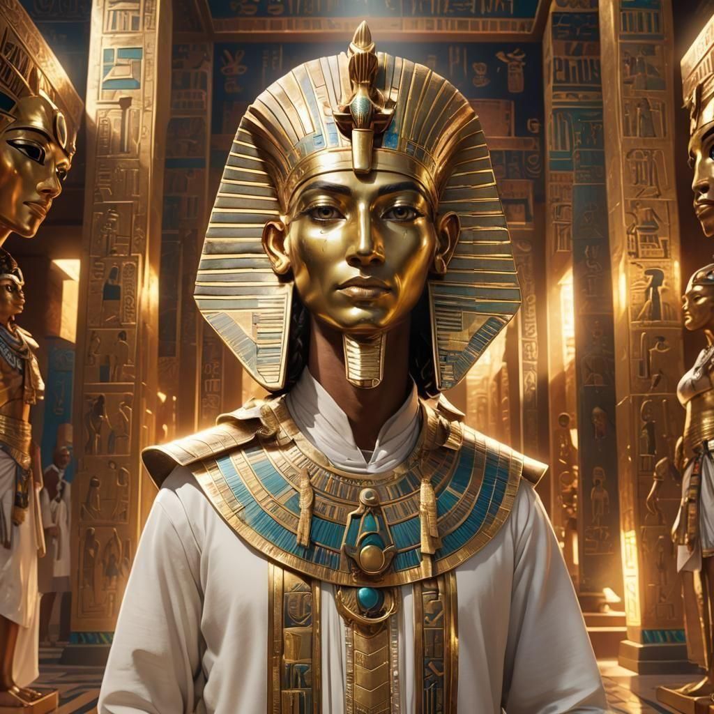 Seth the Egyptian God in Golden Mask