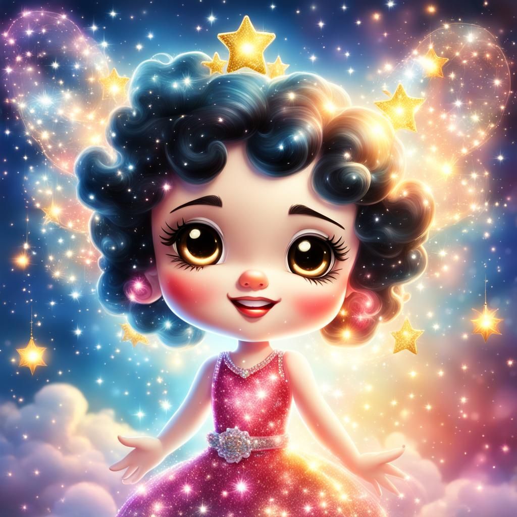 Betty Boop as Cartoon Angel in Heaven
