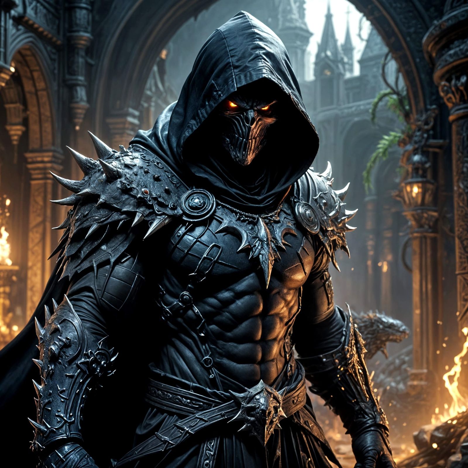 Furry Monk with Lizard Head and Cape