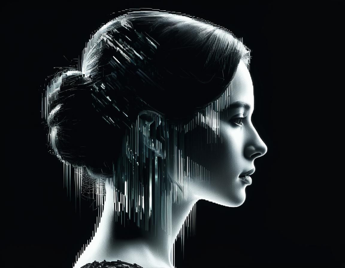 Victorian Glitch Portrait (c)