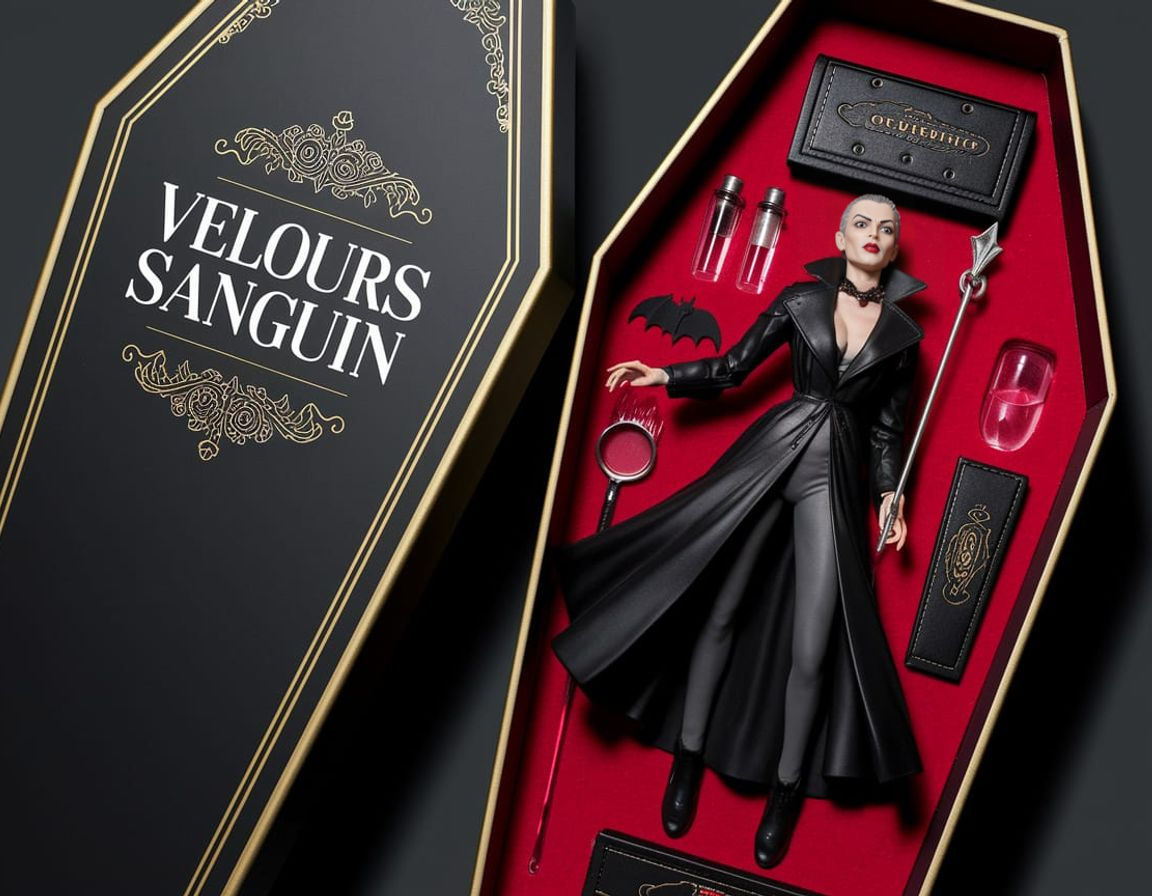 Gothic Vampire Detective in Luxurious Comic-Book Style Box