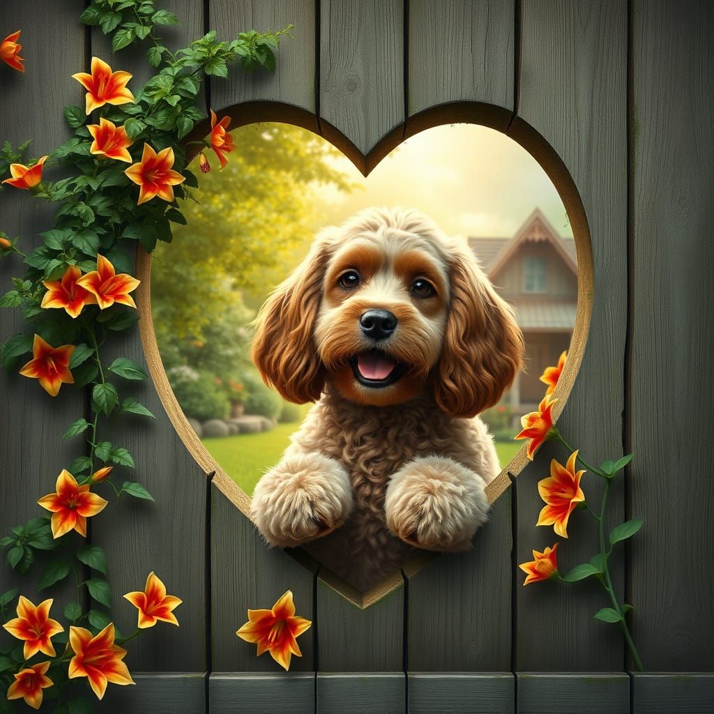 Joyful Cocker Spaniel Invites You to Enchanted Woodland