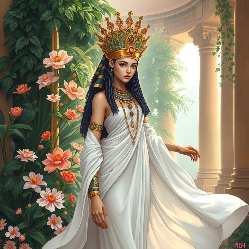 Goddess of Spring in Ethereal Temple