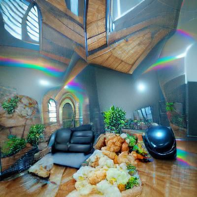 Photorealistic God in Maximalist 3D Rendering