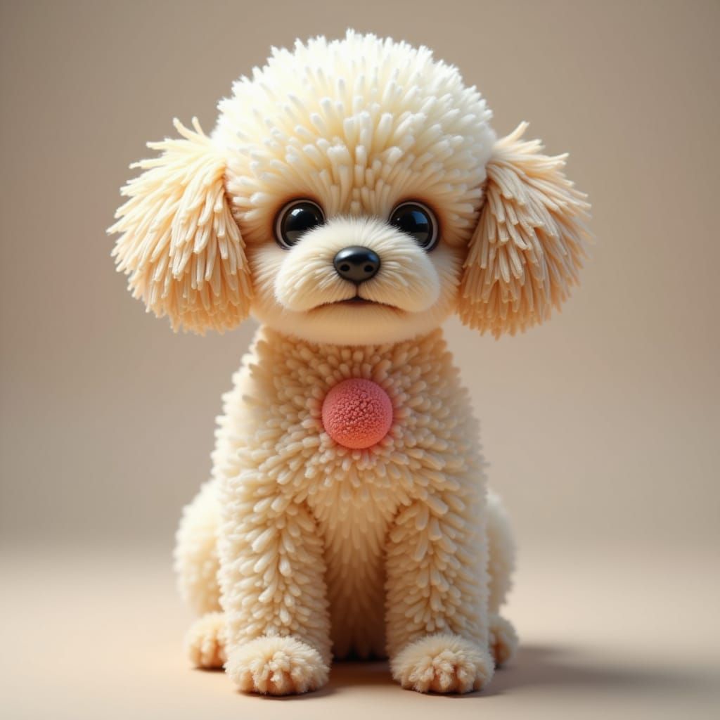 Poodle with Koosh Balls in Poodle Cut Style